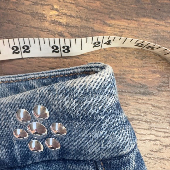 Good American Good Icon Straight Studded Jeans Indigo Plus Size 26 - Picture 9 of 16